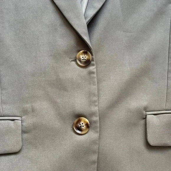 Heartloom Taupe Blazer with Button Detail - Picture 6 of 16